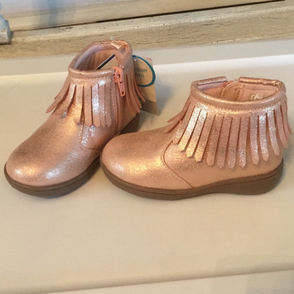 NWT Carter’s Metallic Rose Gold Boots